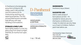 Talsen Chemicals dropper dispensing D-Panthenol 75% for precise formulation dosing benefit