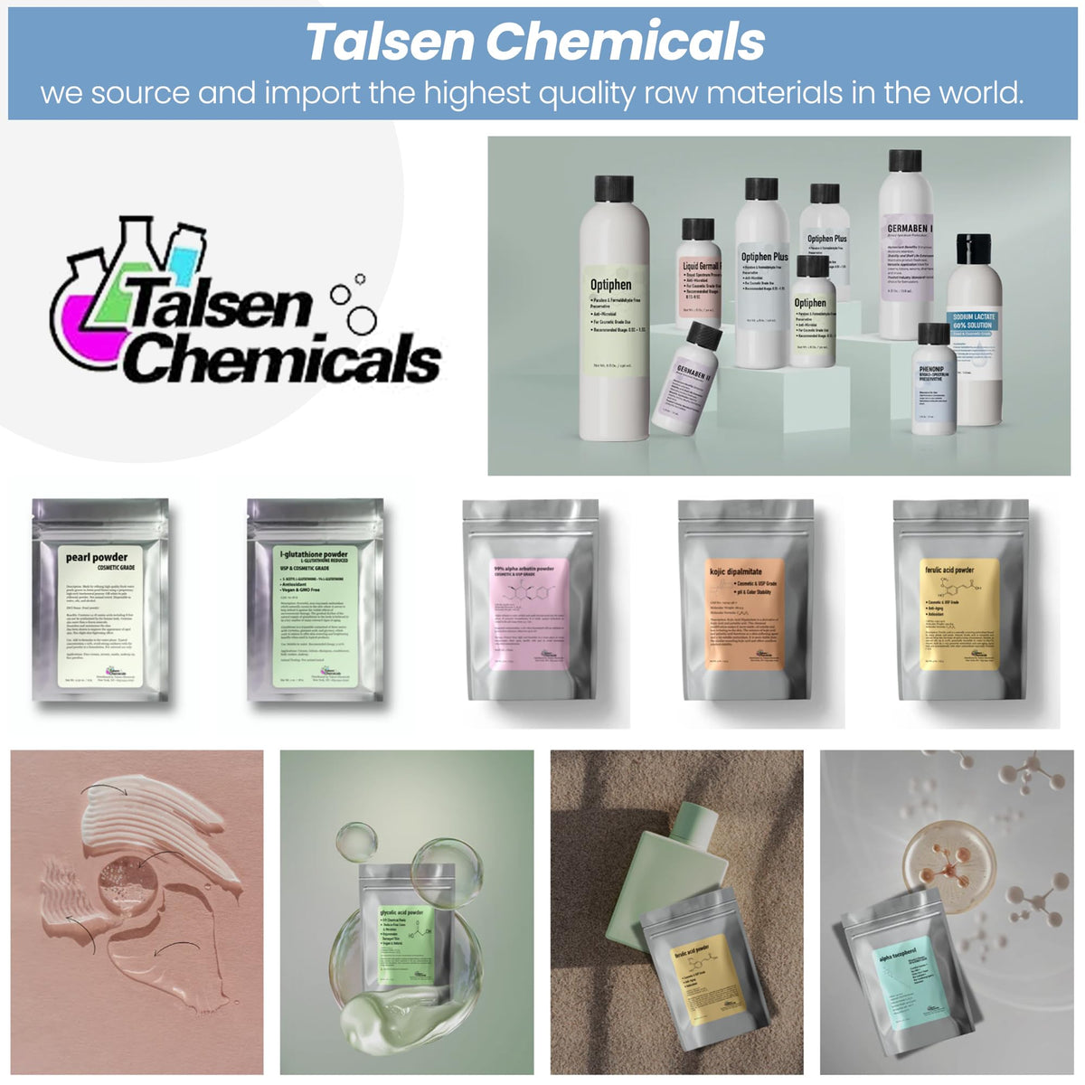 Talsen Chemicals bottle on bathroom counter showing practical everyday use