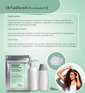 Clear panthenol solution in a dropper bottle made from Talsen panthenol showing a DIY serum result