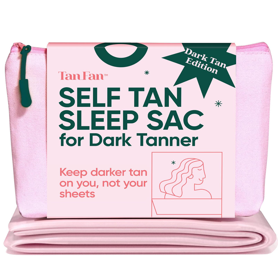 Tan Fan front view of sleep sack showing full coverage and stain protection