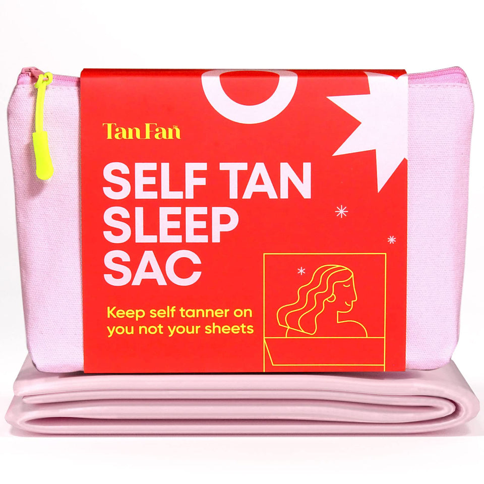 Tan Fan front view of sleep sack showing full coverage and stain protection benefit