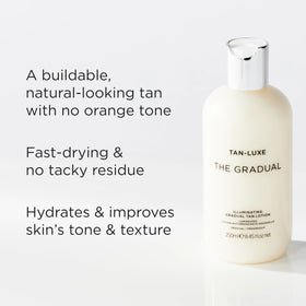 TAN-LUXE being applied on arm to create even, buildable natural glow