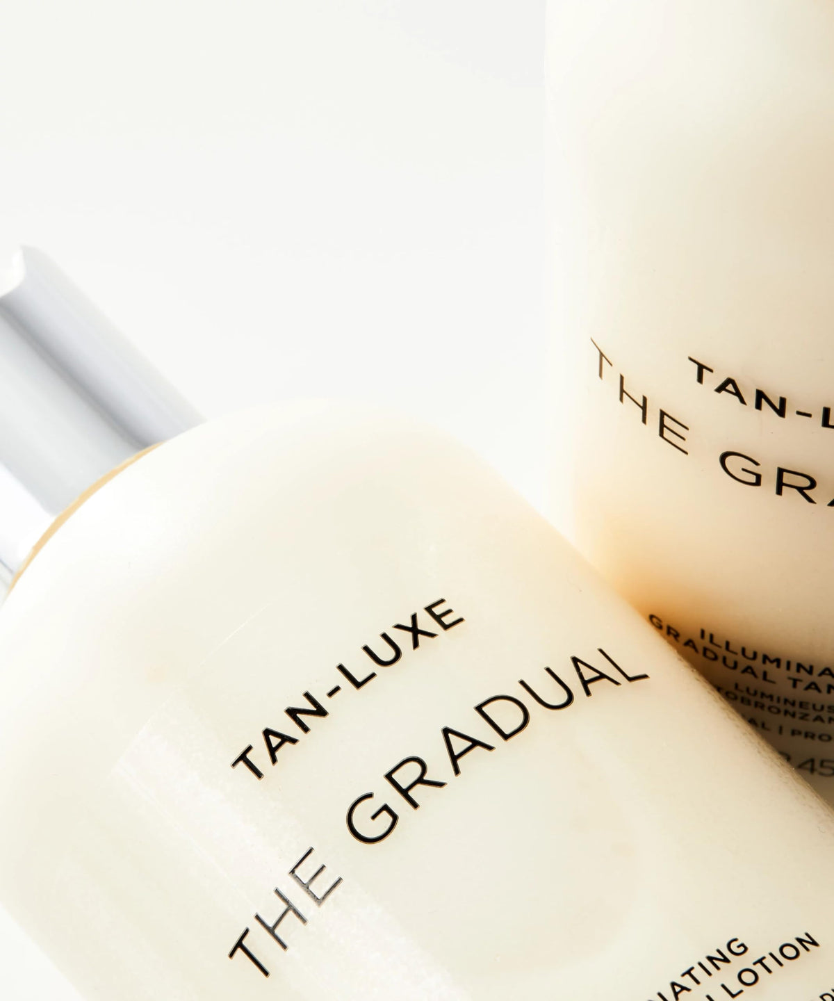 TAN-LUXE bottle on bathroom shelf staged in routine setting for daily use