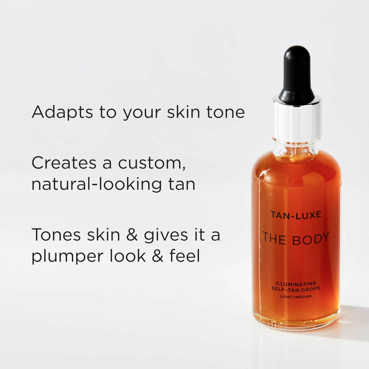 TAN-LUXE application on forearm demonstrating streak-free finish benefit