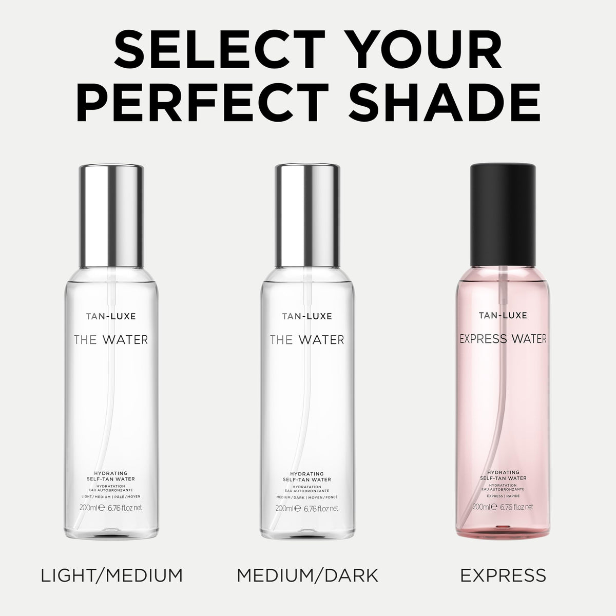 TAN-LUXE bottle in hand for size comparison and portability benefit