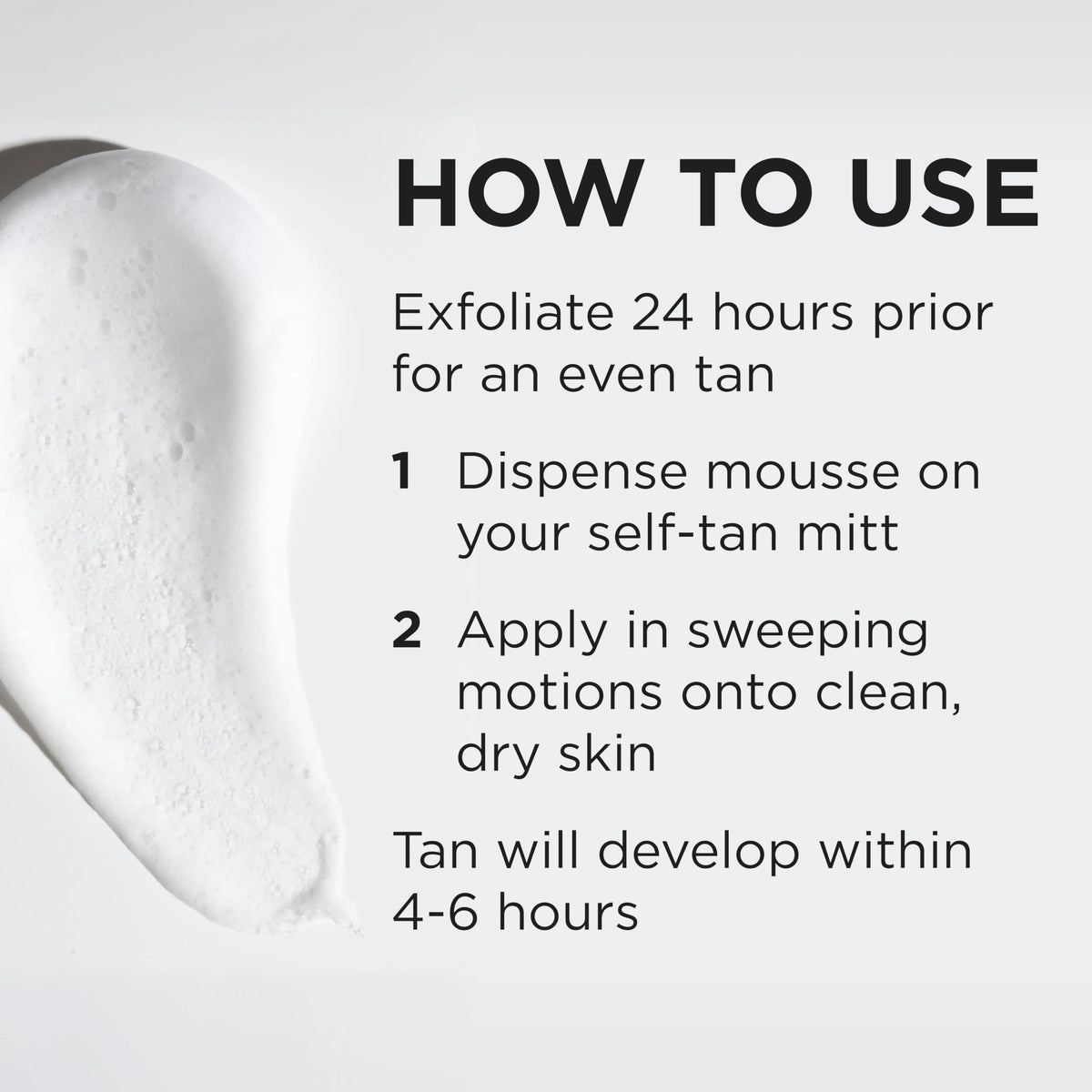 TAN-LUXE ingredients label close-up showing hydrating formulation benefits