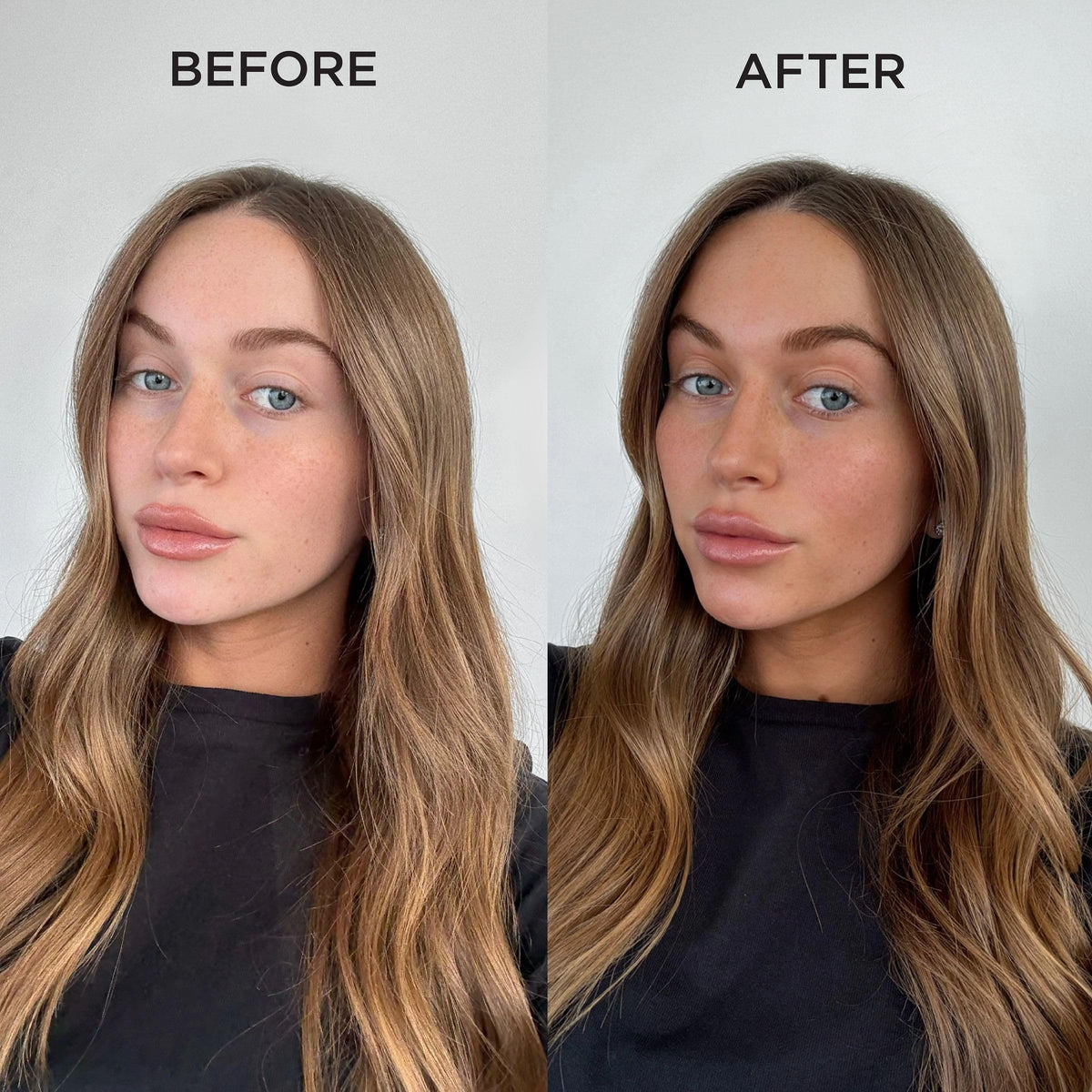 TAN-LUXE dropper dispensing clear serum highlighting precise application benefit