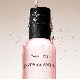 TAN-LUXE in a bathroom routine setting showing easy layering benefit