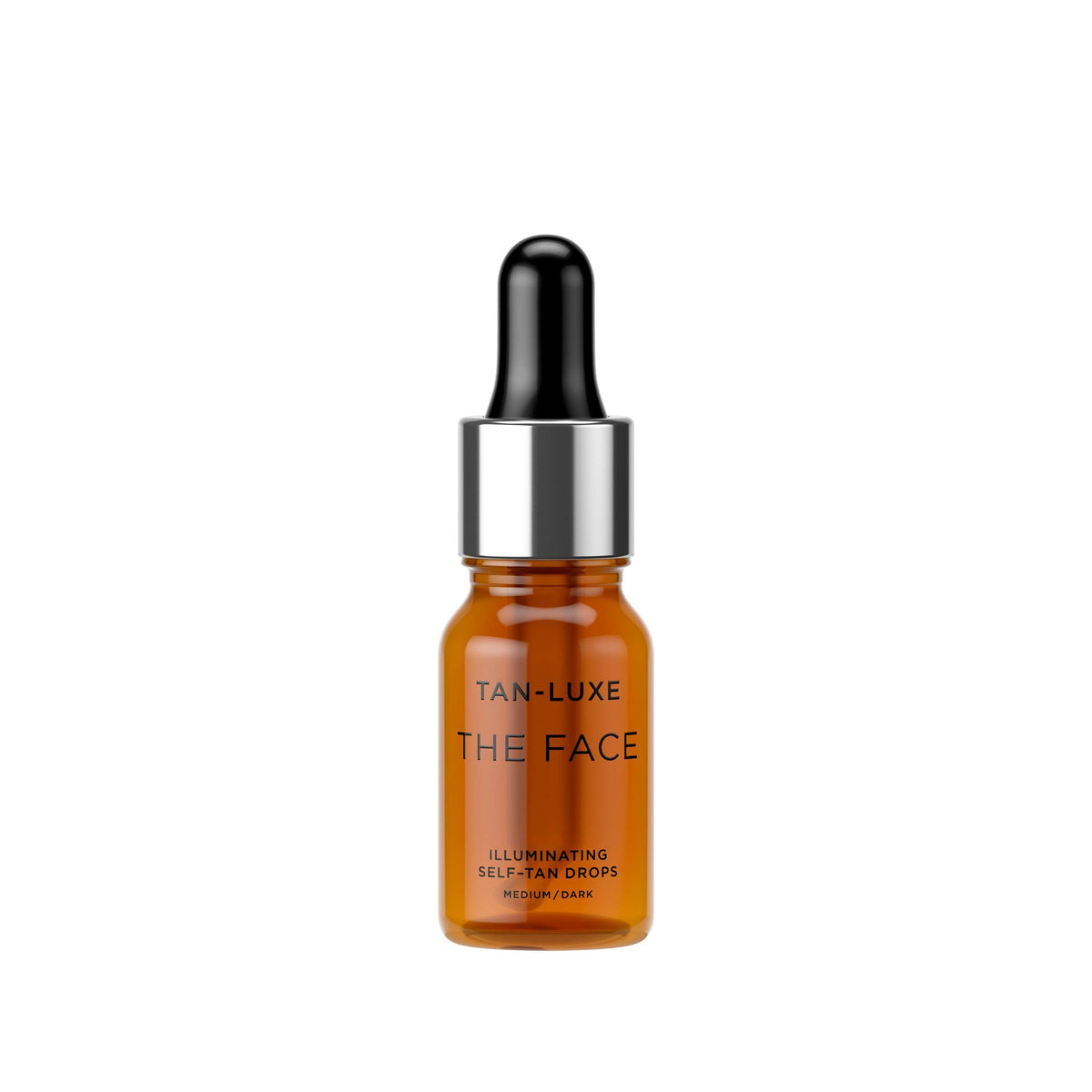 TAN-LUXE front packaging showing compact 10ml bottle and branding for easy travel