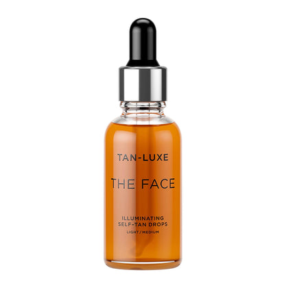 TAN-LUXE front packaging showing bottle and branding for clear identification and appeal