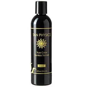 Tan Physics brush applying lotion to hands demonstrating precise, streak-free blending benefit