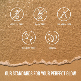 Tan Asz U in tanning room lifestyle image showing salon-quality results