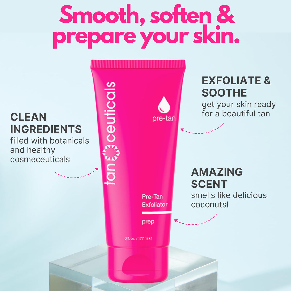 Tanceuticals close-up of apricot granules texture for effective gentle exfoliation