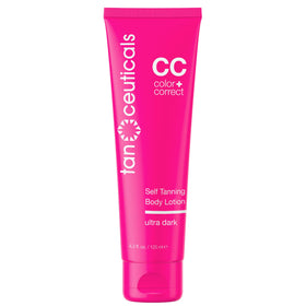tanceuticals ultra dark front bottle showing label and coconut scent benefit