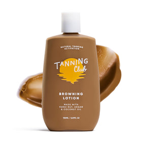 Tanning Club front packaging showing 150 mL bottle and brand appeal