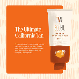Tanning Club in a beach bag lifestyle shot promoting daily use