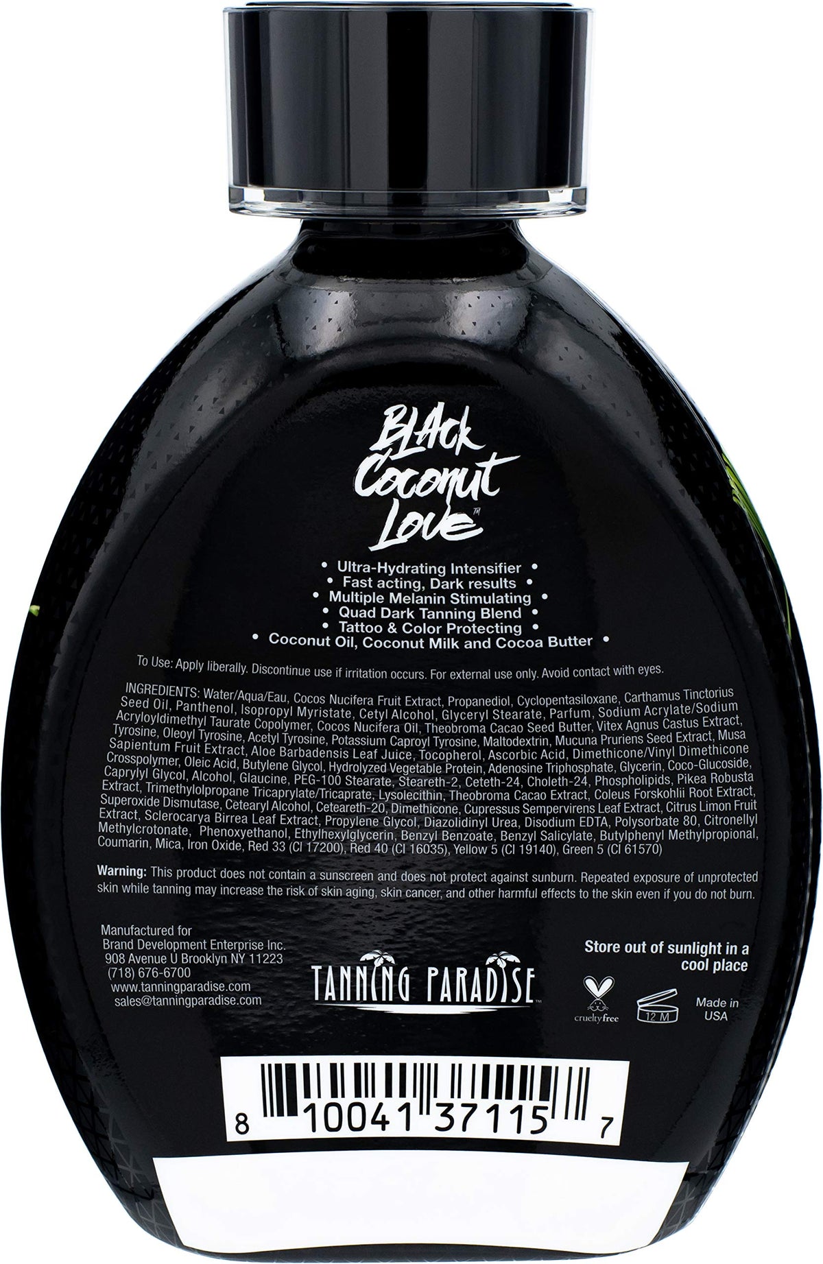 TANNING PARADISE creamy texture close-up, shows rich hydration for smoother skin