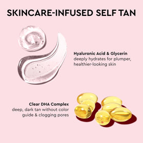 Tanologist spray applied to forearm with mitt showing smooth, natural bronze