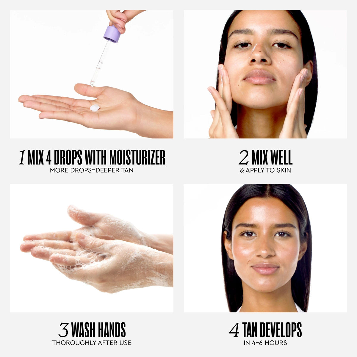 Tanologist applied to arm with hand blending to show even body application