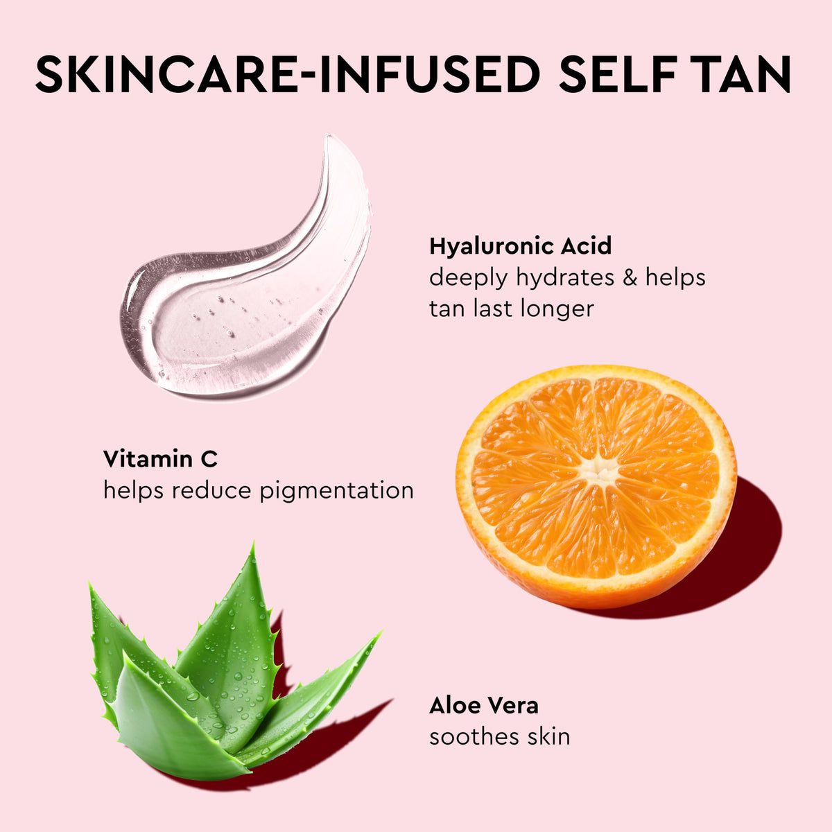 Tanologist bottle label detail with ingredients list and skin-hydrating benefits