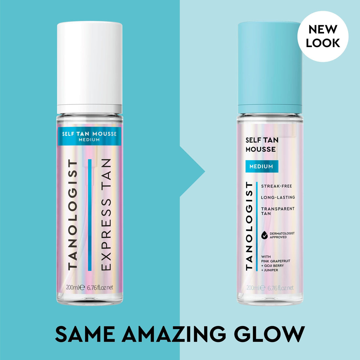 Tanologist clear foam texture close-up illustrating quick-absorbing benefit