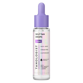 Tanologist bottle front view showing packaging and label, highlights brand convenience