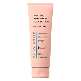 Tanologist front bottle showing product and size, clear packaging benefits hydration