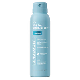 Tanologist front packaging showing bottle and clear, travel-friendly design
