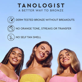 Applying Tanologist with mitt for even coverage and easy application