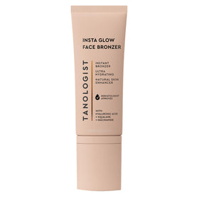 Tanologist front tube showing product branding and instant bronzer benefit