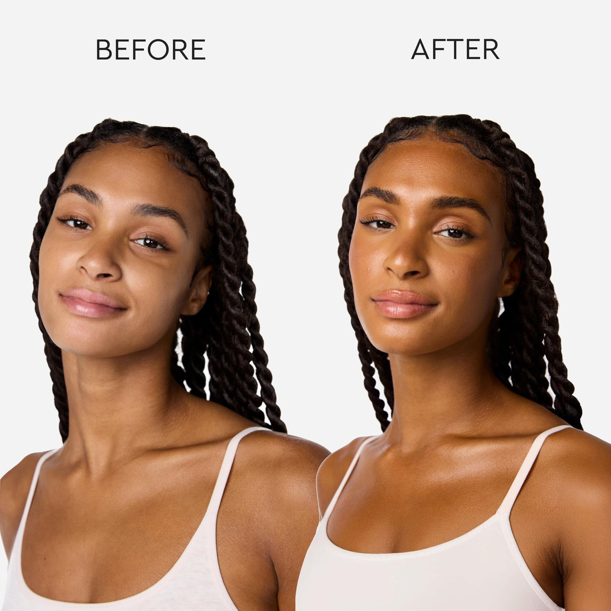 Tanologist drops mixed into moisturizer during application for customizable tint