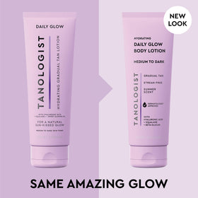 Tanologist lotion texture on fingertip illustrating fast absorption benefit