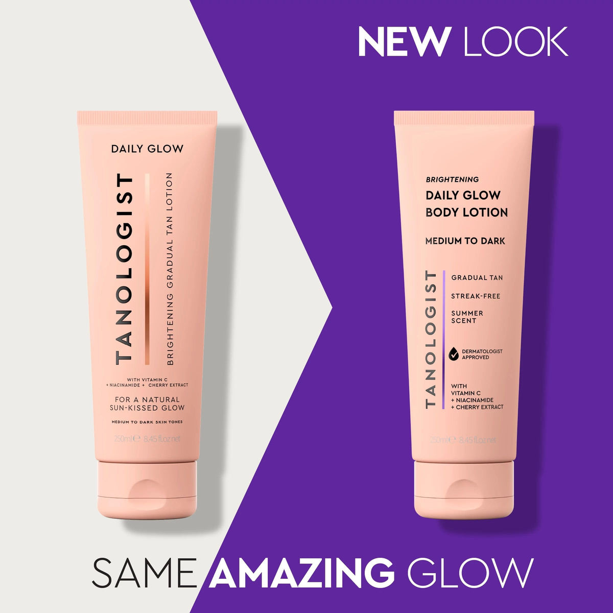 Tanologist lotion texture close-up highlighting lightweight, fast-absorbing feel