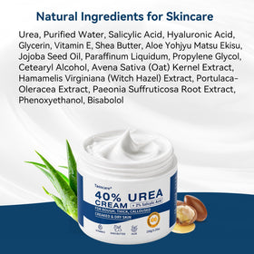 Taoscare ingredient label highlighting urea and salicylic acid