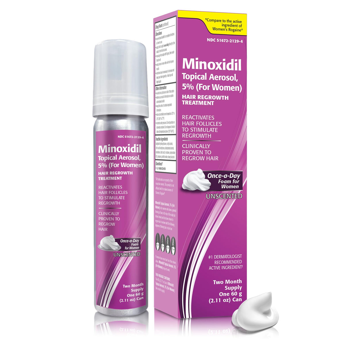 TARO front packaging showing minoxidil foam and product details for easy identification