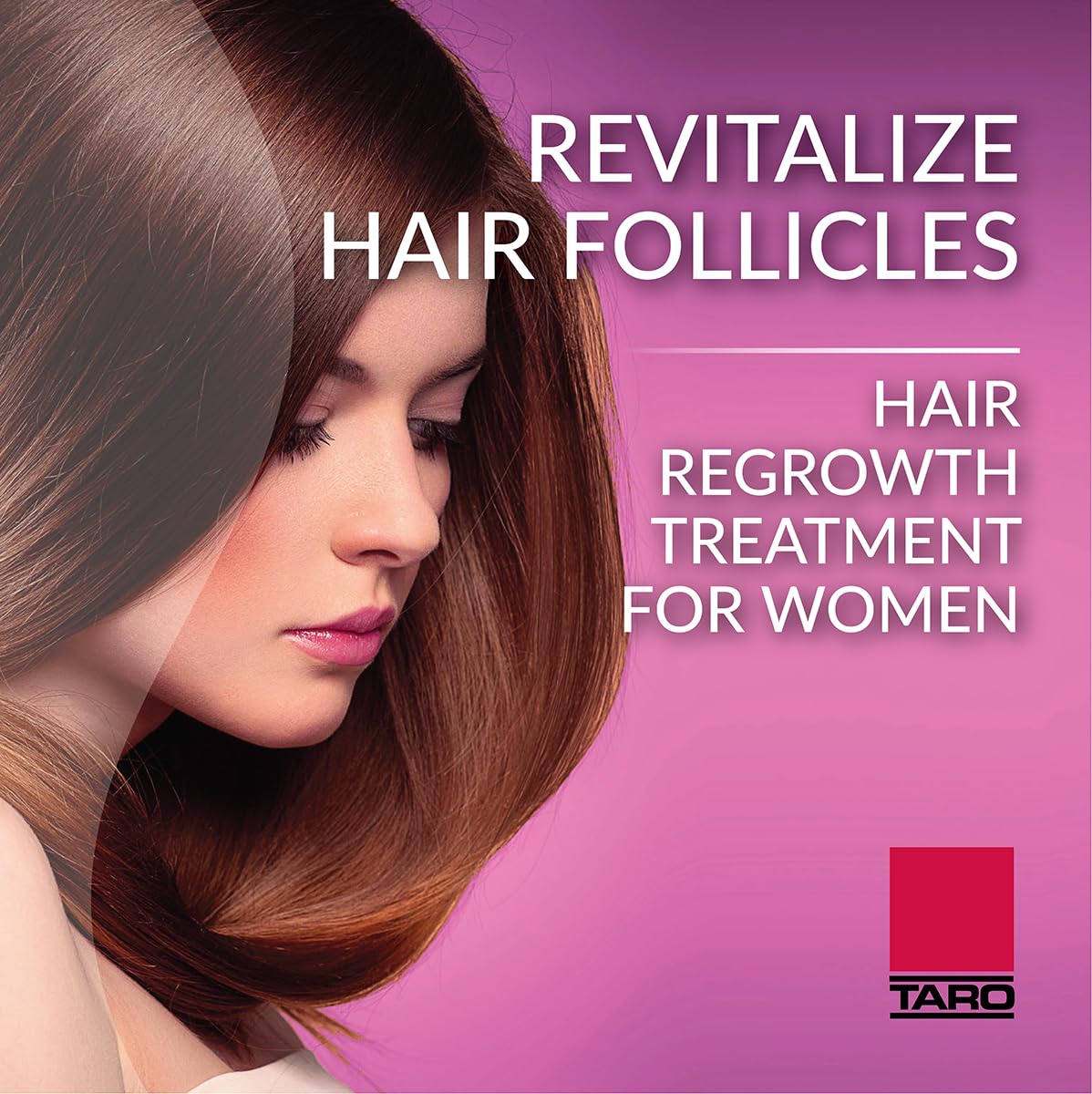 TARO foam being applied to scalp to show easy once-daily targeted use