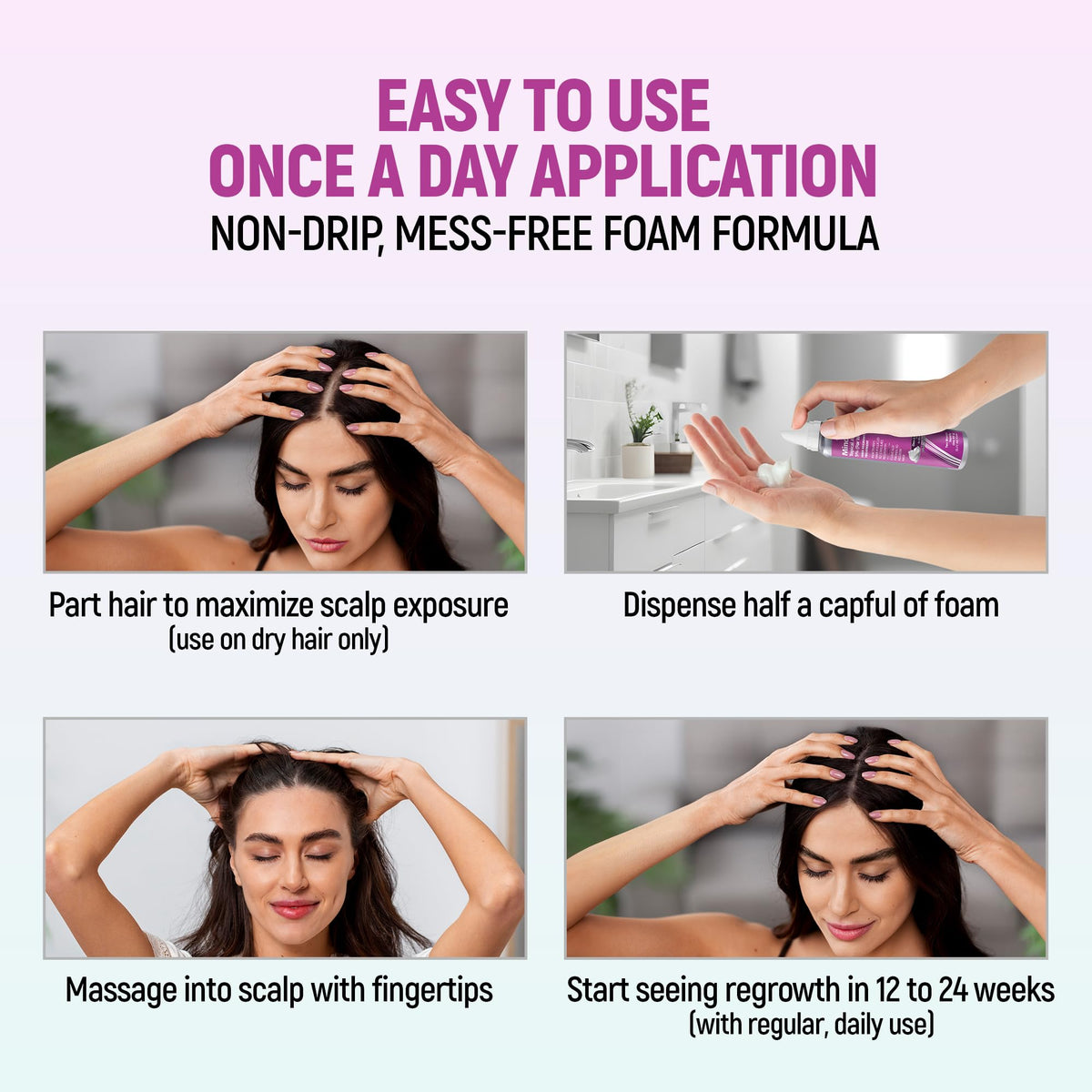 TARO foam texture on fingertip demonstrating lightweight, unscented consistency for gentle spread