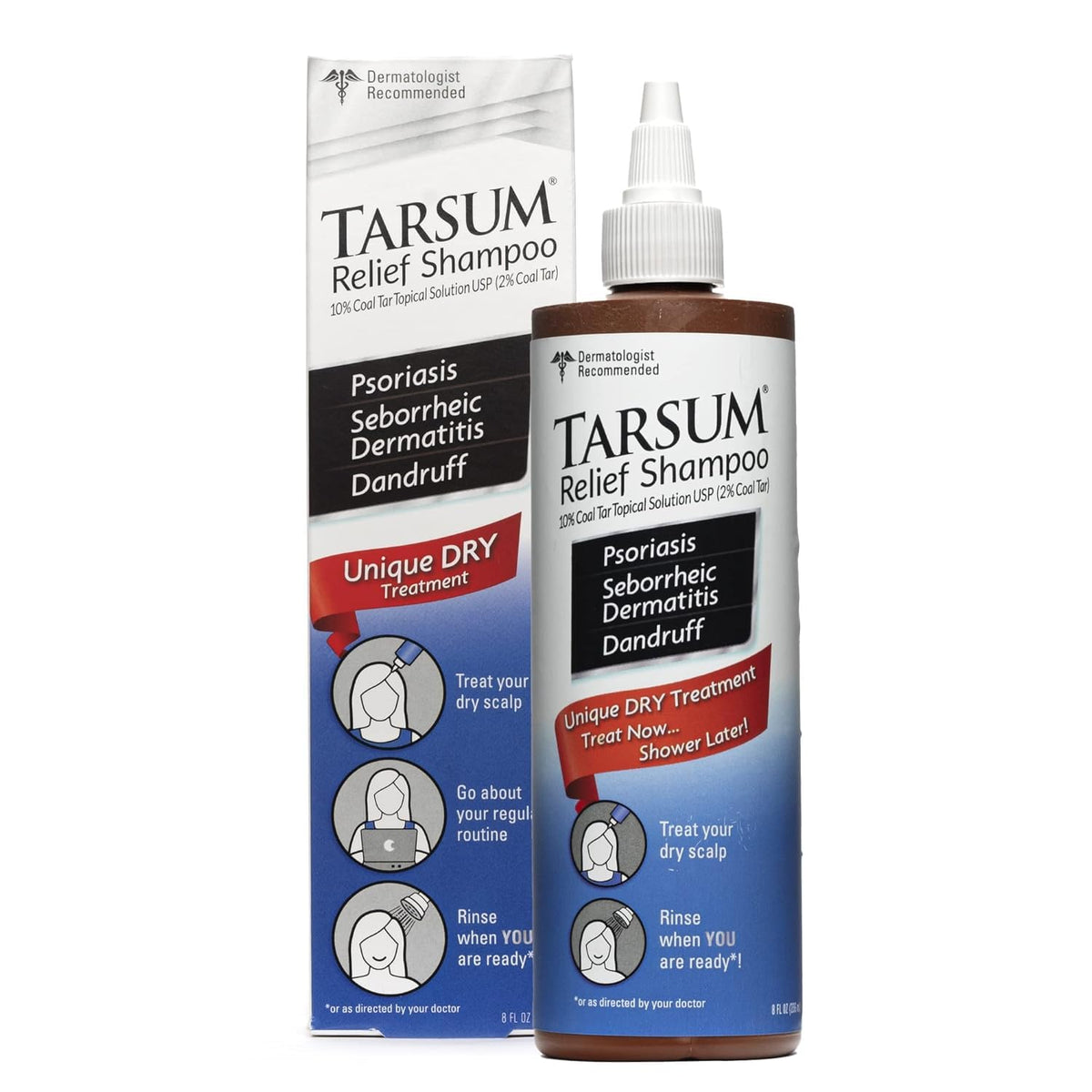 Tarsum front packaging showing bottle and product name for effective scalp relief