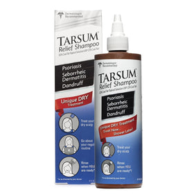 Tarsum front packaging showing bottle and product name for effective scalp relief
