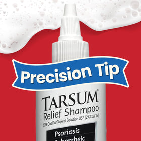 Application on scalp demonstrating Tarsum use for targeted plaque softening