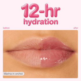 tarte application on lips demonstrating high-shine color and comfort
