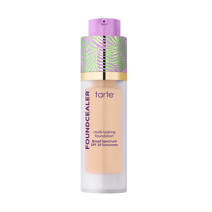 tarte front packaging showing bottle and shade, highlights convenient all-in-one use