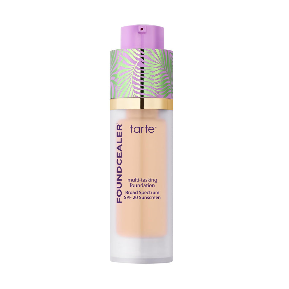 tarte front packaging showing bottle and shade, highlights convenient all-in-one use