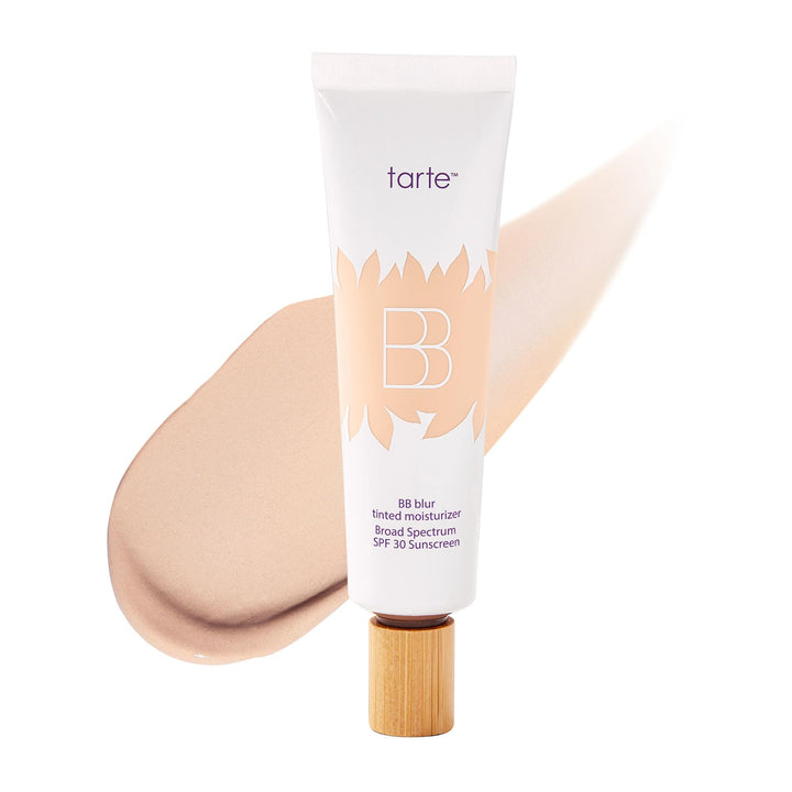 tarte front packaging showing tube and shade fair, conveys coverage benefit