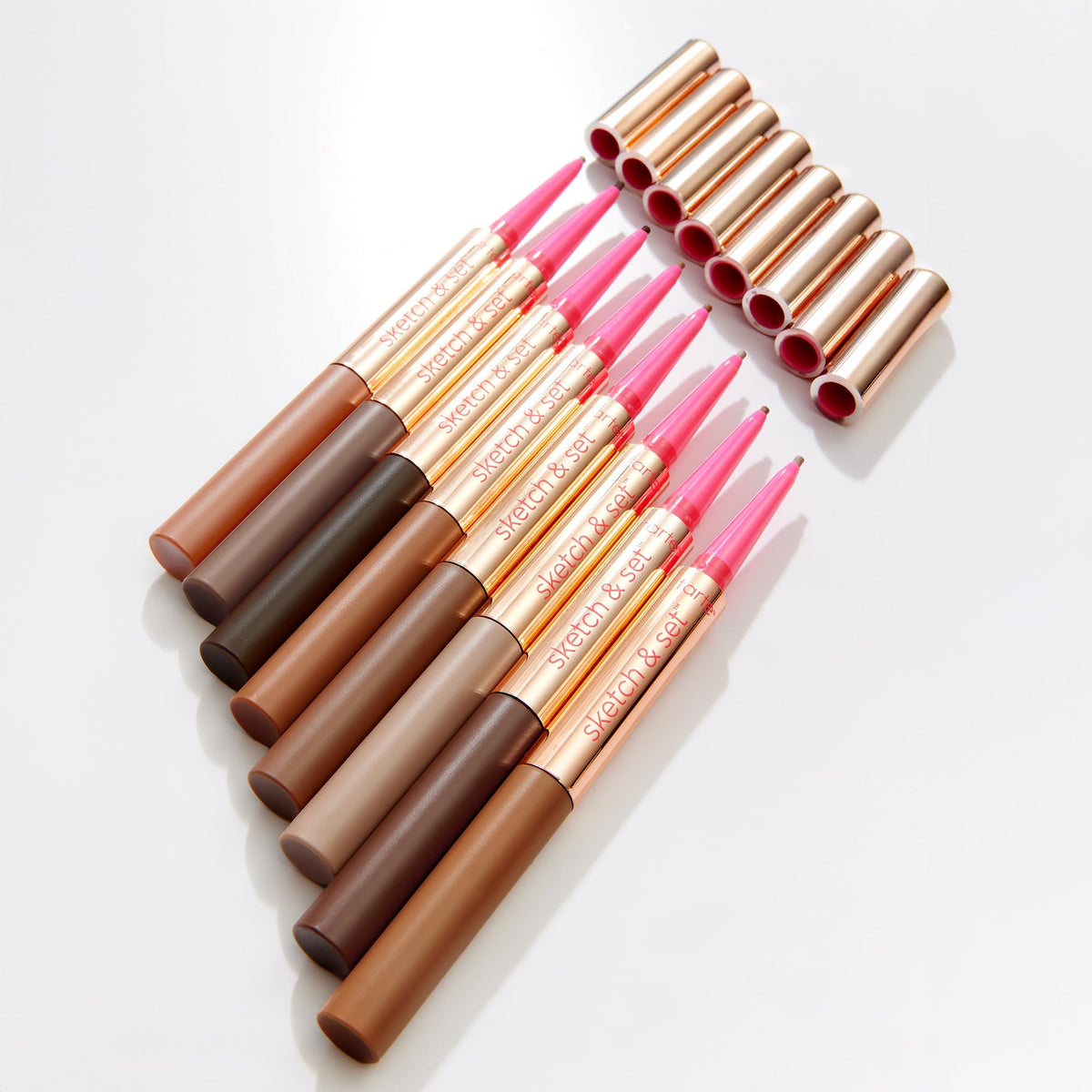 tarte application step on eyebrow illustrating simple two-step routine for natural finish