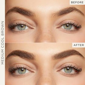 tarte dual-ended tool displayed to show pencil and gel, highlights two-in-one convenience