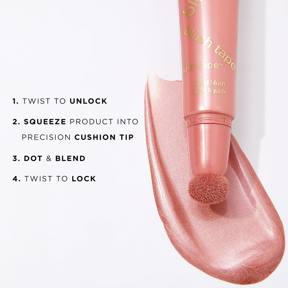 tarte size comparison beside ruler shows full-size portability and travel-friendly benefit