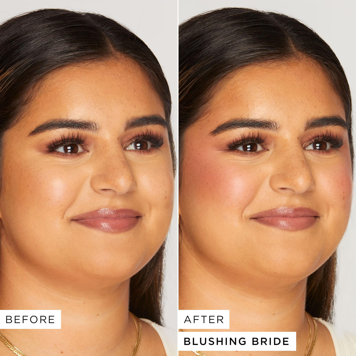 tarte blush swatch on skin highlighting blendable pigment and natural finish
