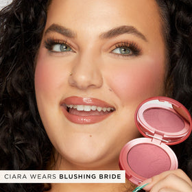 tarte blush texture close-up revealing silky, finely milled powder for smooth application
