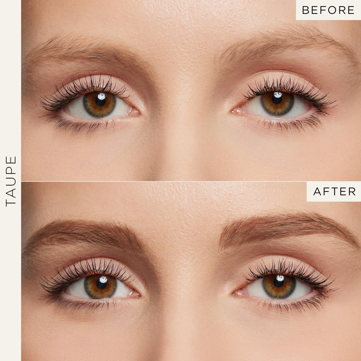 tarte dual-ended brow pencil and gel displayed for convenience